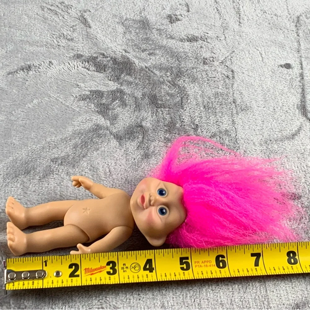 Vintage‎ Applause Troll Doll 1992 Pink Hair Blue Eyes Articulated Poseable
